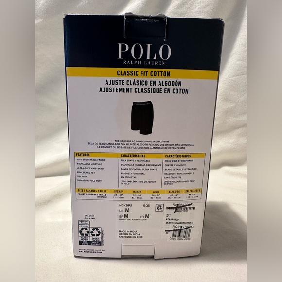 New Polo Ralph Lauren Assorted 5-Pack Knit Cotton Boxers - Picture 6 of 8